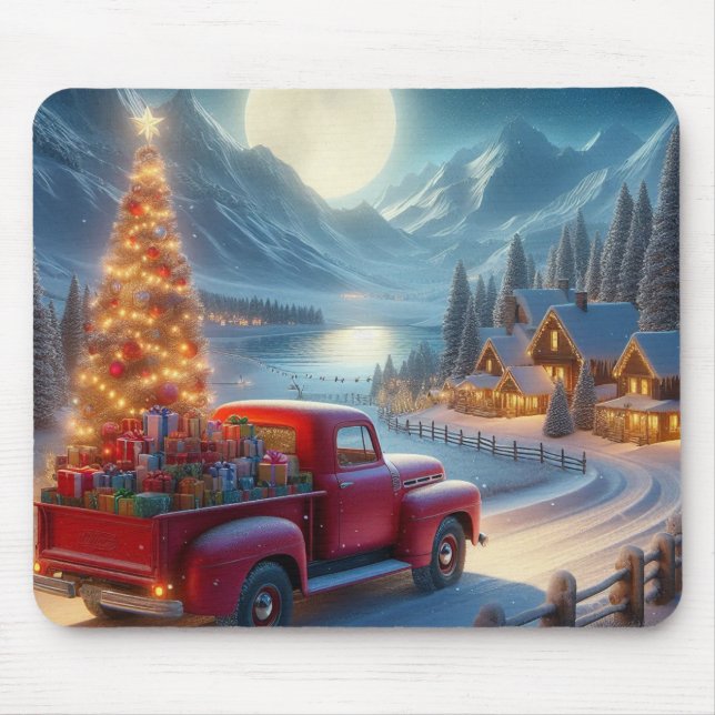 Magische Weihnachtsfeierablieferung Mousepad (Vorne)
