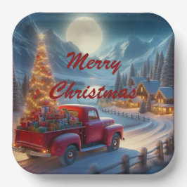 Magische Weihnachtsfeierablieferung Pappteller