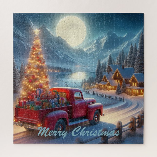 Magische Weihnachtsfeierablieferung Puzzle (Vertikal)