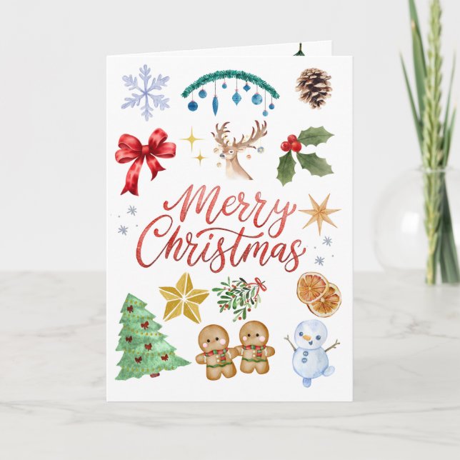 Magische Weihnachtskarte Feiertagskarte (Vorderseite)