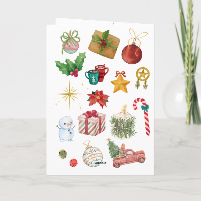 Magische Weihnachtskarte Feiertagskarte (Rückseite)