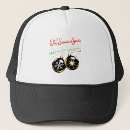 Magische Weihnachtsmütze mit goldenem Schimmer Truckerkappe