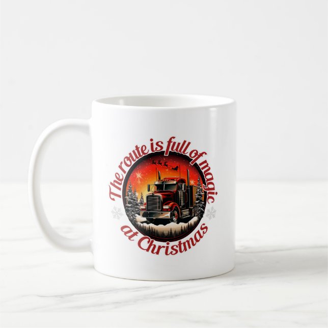 Magische Weihnachtsroute für Lkw Kaffeetasse (Links)