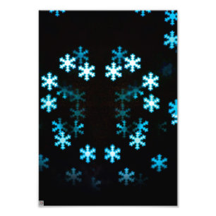 Magische Weihnachtsschneeflocken Fotodruck