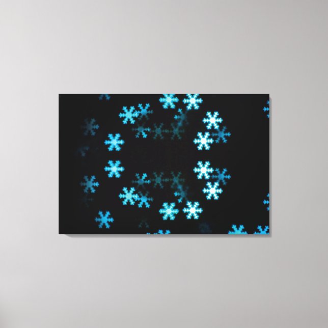 Magische Weihnachtsschneeflocken Leinwanddruck (Vorderseite)