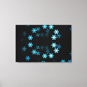 Magische Weihnachtsschneeflocken Leinwanddruck