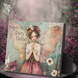 Magische Whimsical Fairy & Flower Garden mit Zitat Fotoplatte