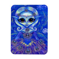 Magische Winter Fairy Girl Katzen Schneeflocken Gr