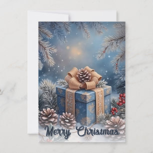 Magische Winter-Weihnachtsgeschenk-Szene