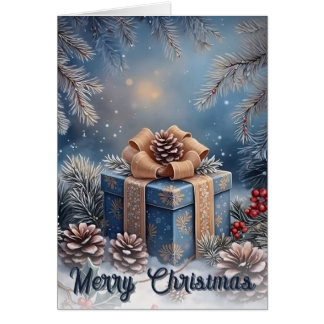 Magische Winter-Weihnachtsgeschenk-Szene