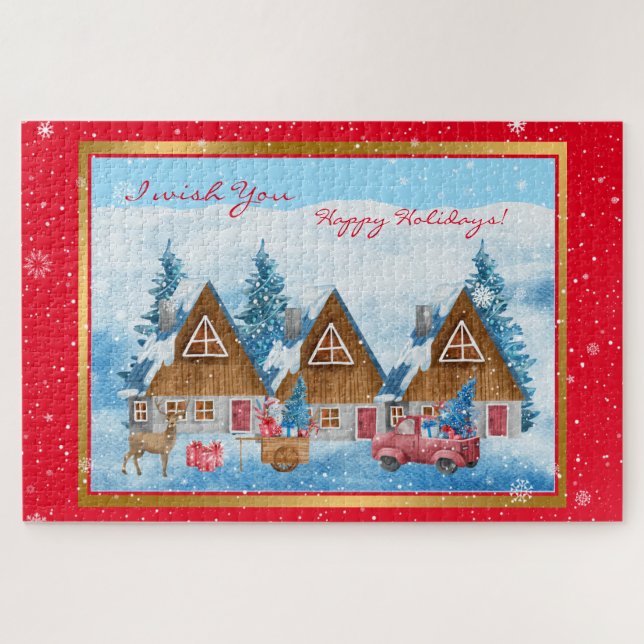 Magische Winterlandschaft für Ihren Urlaub Puzzle (Horizontal)