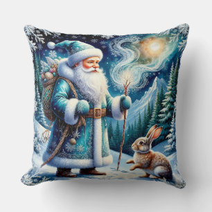 Magische Winterlandschaft mit Weihnachtsmann und K Kissen