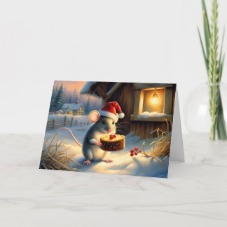 Magische Wintermäuse Fruitcake Weihnachten Karte