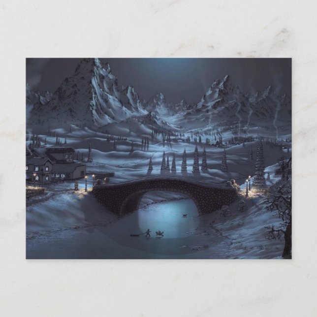 Magische Winternächte Postkarte (Vorderseite)