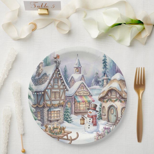Magische Winterwelt-Papierplatte Pappteller (Hochzeit)