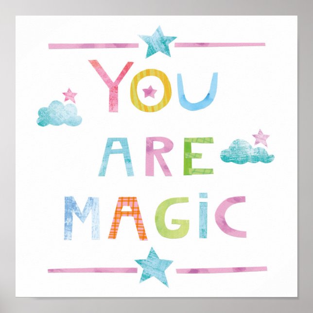 Magische Wolken Du bist magisch Poster (Vorne)