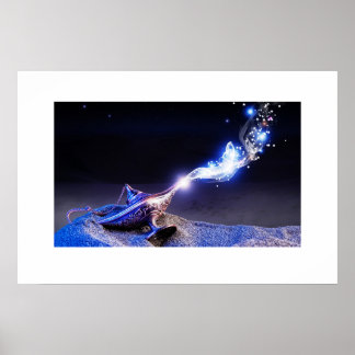 Magische Wunderlampe Verzauberte Arabische Fantasy Poster