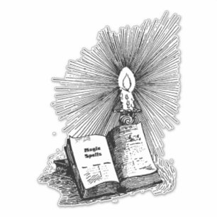 Magische Zauber Bucht Candle Witchcraft Aufkleber