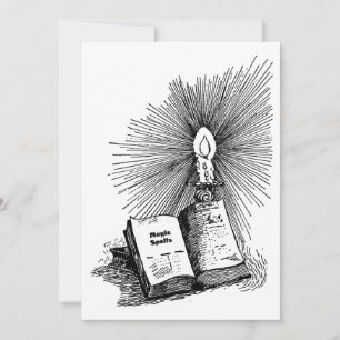 Magische Zauber Bucht Candle Witchcraft Dankeskarte