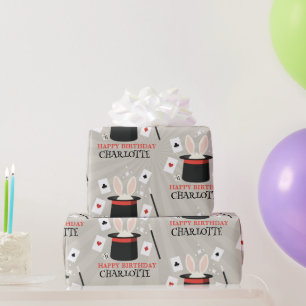 Magische Zauberkinder zeigen Geburtsname Geschenkpapier