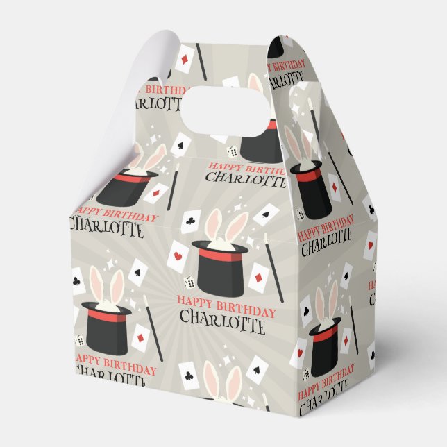 Magische Zauberkinder zeigen Geburtsname Geschenkschachtel (Vorderseite)