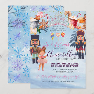 Magische Zucker Pflaume Fairy Nutcracker Geburtsta Einladung
