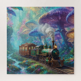 Magische Zugreise durch den Pilzwald Puzzle