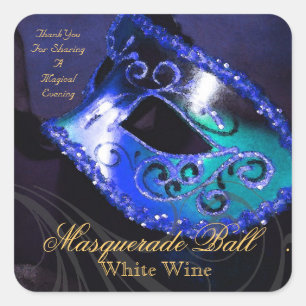 Magischer Abend Blue Masquerade Sticker
