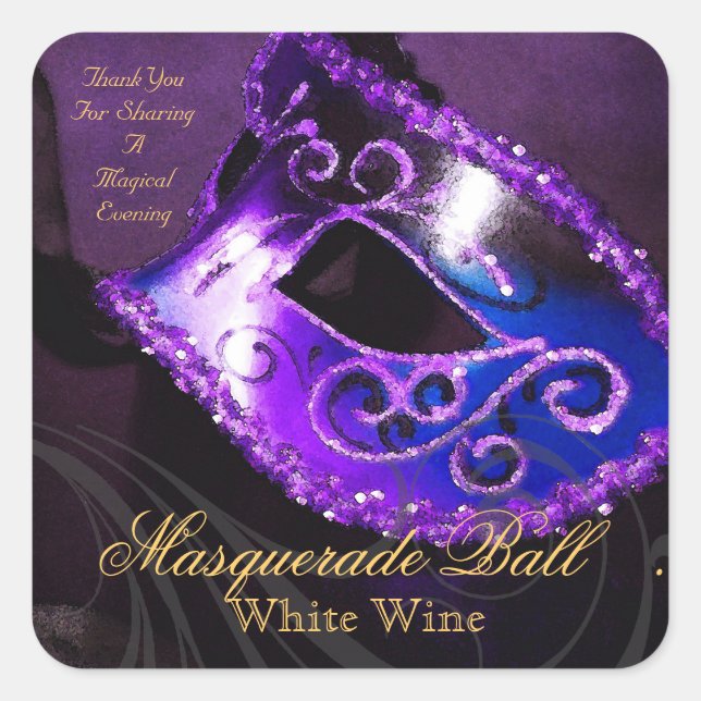 Magischer Abend Lila Masquerade Sticker (Vorderseite)