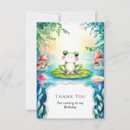 Magischer Aquarellfrosch zum Geburtstag Dankeskarte