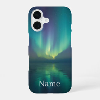 Magischer Aurora-Etui – Personalisiertes Namensges iPhone 16 Hülle