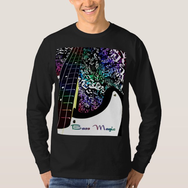 Magischer Bass-Regenbogen merkt Musik-T - Shirt (Vorderseite)