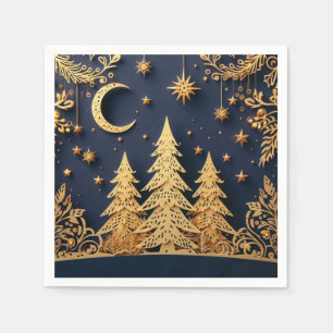Magischer Baum Szene – Weihnachtsglanz Serviette