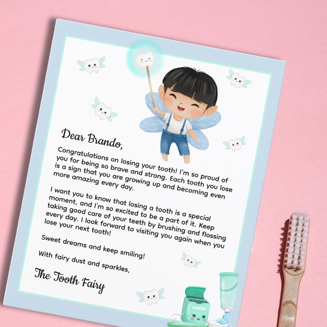 Magischer Boy Tooth Fairy Keepake für Boys Letter (Magical Boy Tooth Fairy Keepsake for Boys Letter)