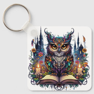 Magischer Bücher-Owl Schlüsselanhänger