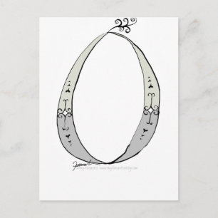 Magischer Buchstabe O aus dem Entwurf eines Tony F Postkarte