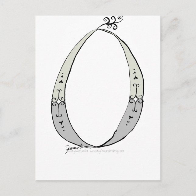 Magischer Buchstabe O aus dem Entwurf eines Tony F Postkarte (Vorderseite)