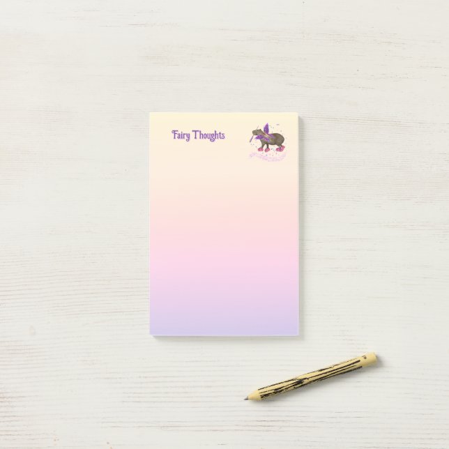 Magischer Capyfee Post-it Klebezettel (Auf Schreibtisch)