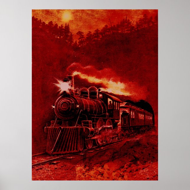 Magischer Dampfzug Motor Viktorianisch Train Poster (Vorne)