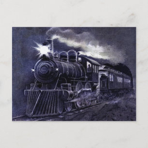 Magischer Dampfzug Motor Viktorianisch Train Postkarte