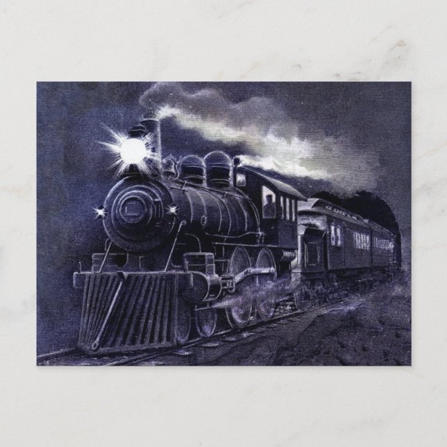 Magischer Dampfzug Motor Viktorianisch Train Postkarte (Vorderseite)