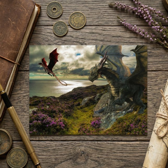 Magischer Drachenkletter Postkarte (Von Creator hochgeladen)