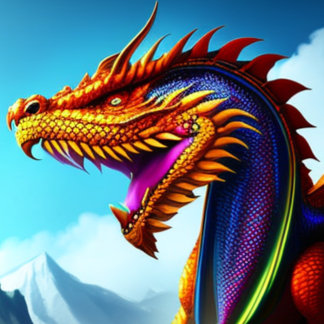 Magischer Drachenkopf-T - Shirt