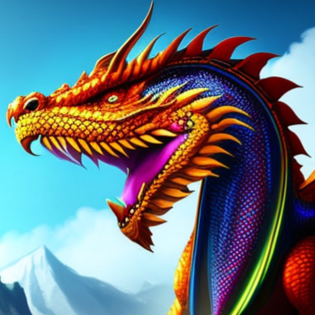 Magischer Drachenkopf-T - Shirt (Von Creator hochgeladen)