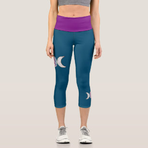 Magischer Dreifacher Mond - Geistige Blume des Leb Capri Leggings