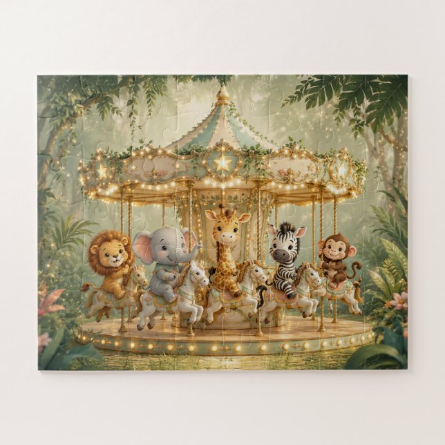 Magischer Dschungel Karussell Puzzle (Horizontal)