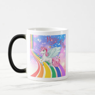 Magischer Einhorn Pegasus Regenbogenstraße Kaffeet Verwandlungstasse