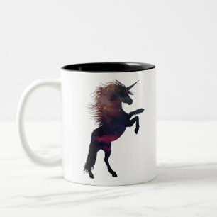 Magischer Einhornnebel Zweifarbige Tasse