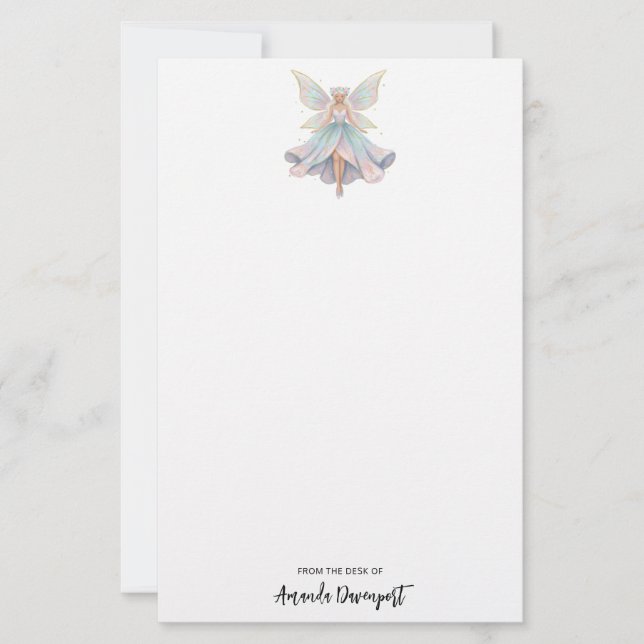 Magischer Engel Feen Pastellfarben Briefpapier (Vorderseite)