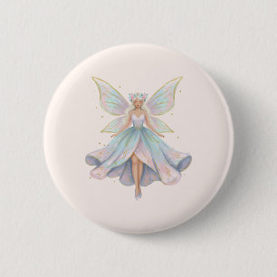 Magischer Engel Feen Pastellfarben Button